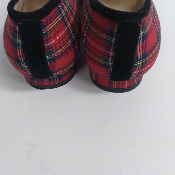The TOG Shop Shoe black red and green plaid flat shoes  size 9 M - Picture 3 of 8